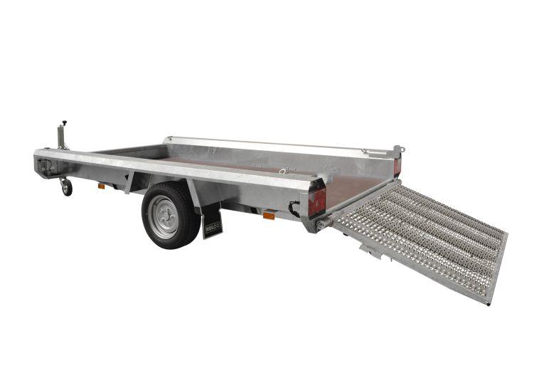 remorque-porte-engins-hulco-terrax-basic-1501 Remorque de la marque terrax spéciale avec 4 roues pour porter les engins lourds