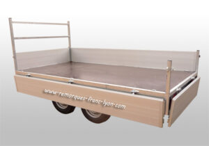 Remorque plus de 500 kilo Franc Trailers catégorie AF 300 RD ouverte couleur gris